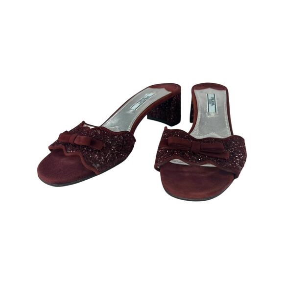 Prada Glitter Sandals - Picture 1 of 8